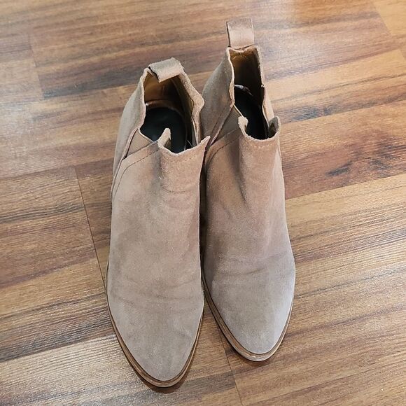 Dolce Vita Taupe Suede Heeled Boots - Picture 2 of 7